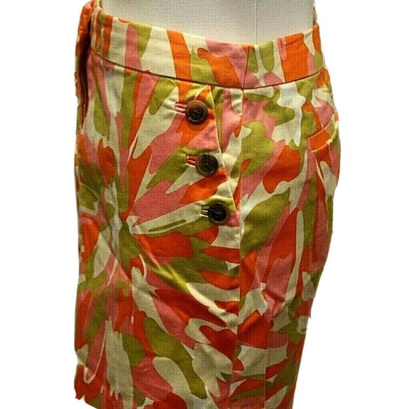 J.CREW Multi-Color Abstract Print Zip Front Skirt - Picture 2 of 5